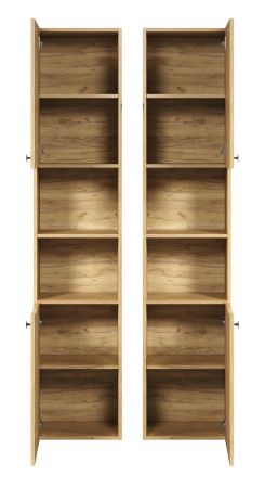 Badezimmer Hochschrank Feliz in Evoke Eiche, Badschrank 40 x 186 cm