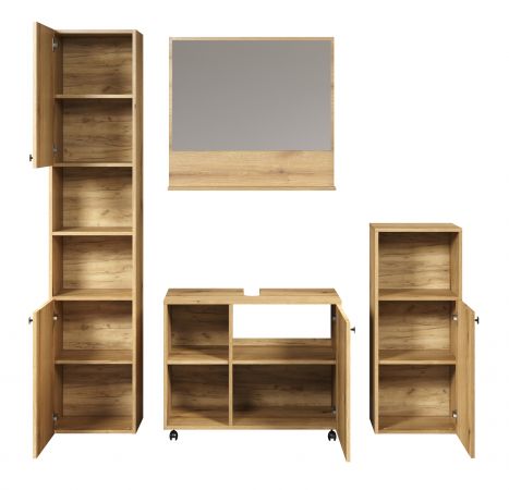 Badm�bel Set Feliz in Evoke Eiche Badkombination 4-teilig 180 x 190 cm