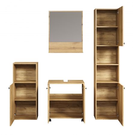 Badm�bel Set Feliz in Evoke Eiche Badkombination 4-teilig 160 x 190 cm
