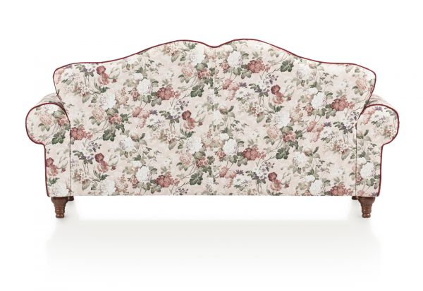Sofa 3-Sitzer Elita in creme Landhaus Blumen Design Couch 200 cm