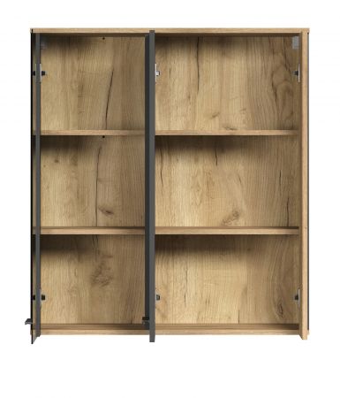 H�ngevitrine Avila in grau und Evoke Eiche Vitrine h�ngend 90 x 99 cm