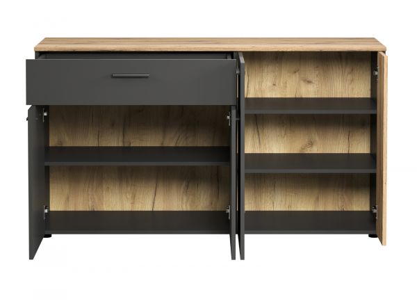 Sideboard Avila in grau und Evoke Eiche Kommode 150 cm