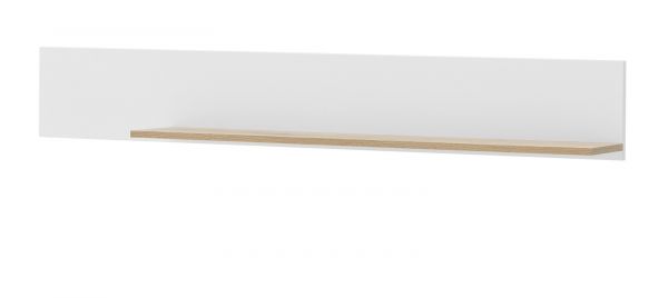 Wandboard Merced in wei� matt und Evoke Eiche Wohn- und Esszimmer Wandregal 150 cm