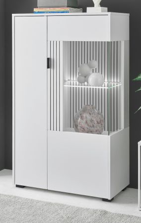 Vitrine Merced in wei� matt Wohn- und Esszimmer Highboard 75 x 125 cm