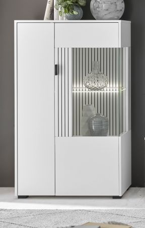Vitrine Merced in wei� matt Wohn- und Esszimmer Highboard 75 x 125 cm