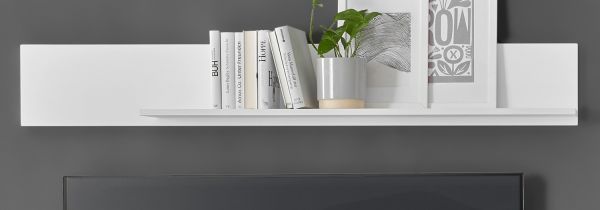 Wandboard Merced in wei� matt Eiche Wohn- und Esszimmer Wandregal 150 cm