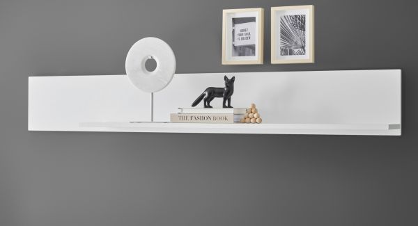 Wandboard Merced in wei� matt Eiche Wohn- und Esszimmer Wandregal 150 cm
