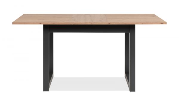 Esstisch Malta in Artisan Eiche und Anthrazit im Industrial Look 120 / 160 x 80 cm ausziehbar