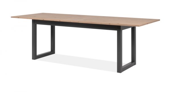 Esstisch Malta in Artisan Eiche und Anthrazit im Industrial Look 200 / 240 x 90 cm ausziehbar