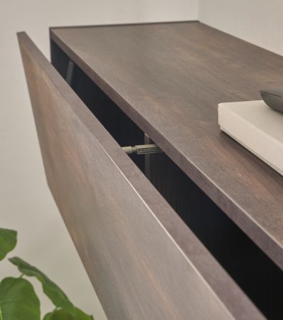 H�ngeschrank Piano in Thermo Eiche Wandschrank h�ngend 152 x 30 cm