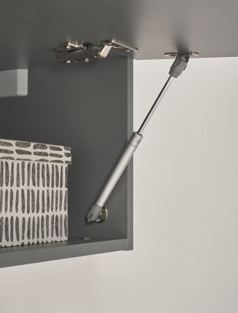 Wohnwand Piano in Thermo Eiche und grau Wohnkombination 4-teilig 380 x 200 cm