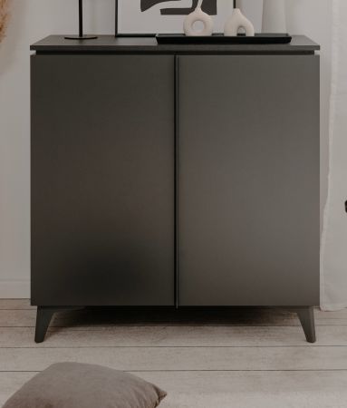 Kommode Visby in grau und Schiefer Wohn- und Esszimmer Sideboard 88 x 92 cm