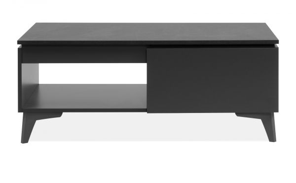 Couchtisch Visby in grau und Schiefer Beistelltisch 100 x 55 cm
