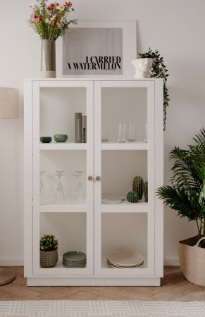 Highboard Blanverd in wei� Wohn- und Esszimmer Vitrine 100 x 150 cm