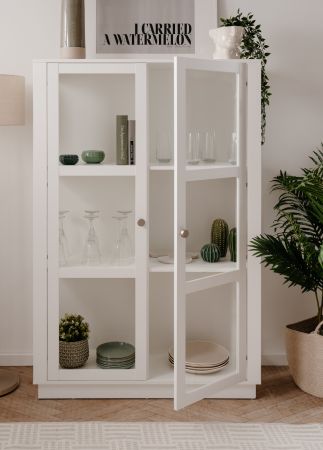 Highboard Blanverd in wei� Wohn- und Esszimmer Vitrine 100 x 150 cm