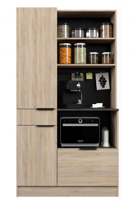 Parisot Buffet Fumay11 in Eiche und Beton grau K�che Buffetschrank 100 x 186 cm