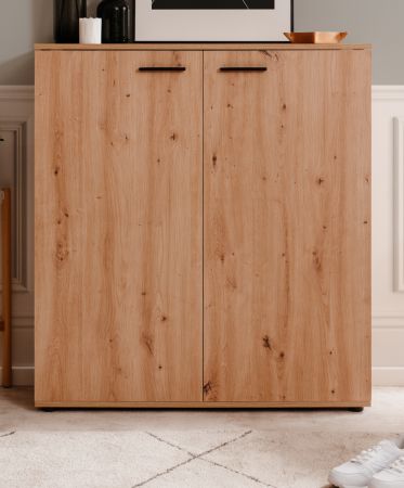 Schuhschrank Logu in Artisan Eiche 100 x 110 cm, aufklappbar f�r 24 Paar Schuhe