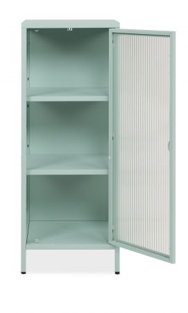 Metall Kommode Maram in mintgr�n Vitrine 40 x 102 cm