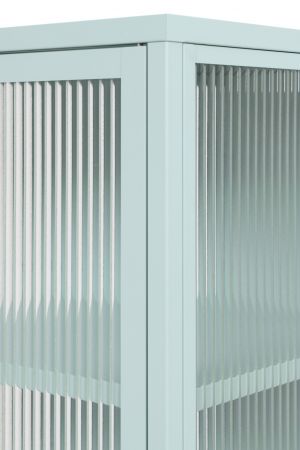 Metall Kommode Maram in mintgr�n Vitrine 40 x 102 cm