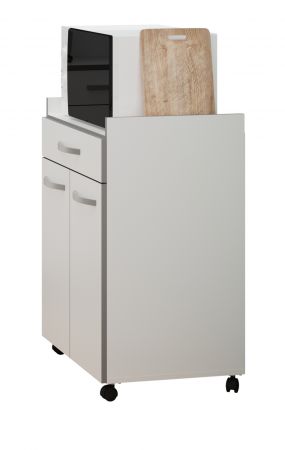 Parisot K�chenschrank Set 2-tlg. Season1 in wei� und grau K�che Buffet und Mehrzweckschrank