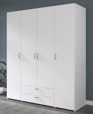 Kleiderschrank Enjour in wei� Dreht�renschrank 4-t�rig 160 x 185 cm