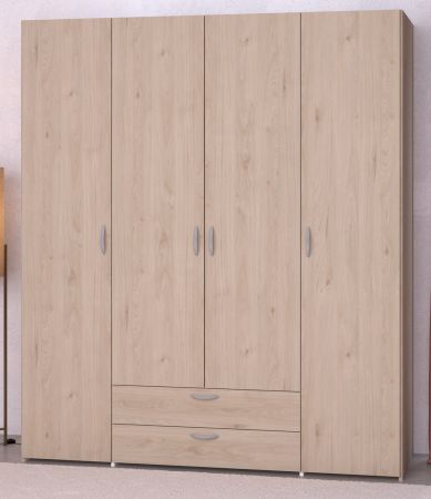 Kleiderschrank Enjour in Jackson Eiche Dreht�renschrank 4-t�rig 160 x 185 cm