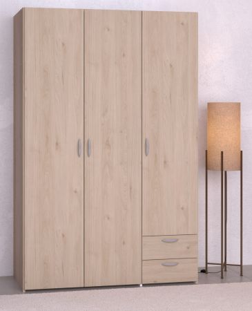 Kleiderschrank Enjour in Jackson Eiche Dreht�renschrank 3-t�rig 120 x 185 cm