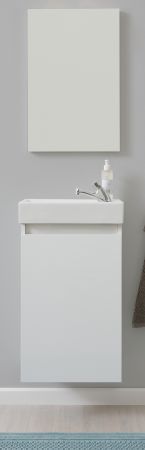 Badm�bel komplett Set Winny in wei� inkl. Waschbecken und Spiegel Breite 40 cm