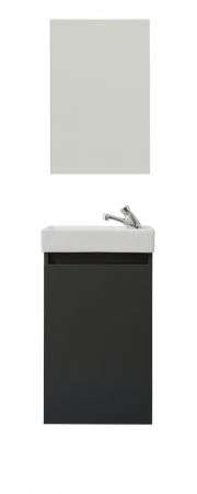 Badm�bel komplett Set Winny in grau inkl. Waschbecken und Spiegel Breite 40 cm
