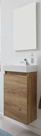 Badm�bel komplett Set Winny in Artisan Eiche inkl. Waschbecken und Spiegel Breite 40 cm