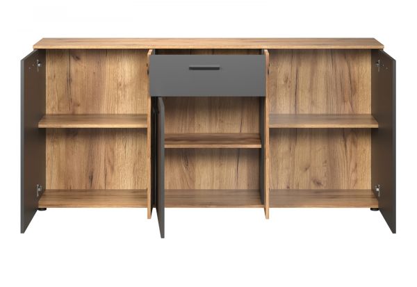 Sideboard Avila in grau und Evoke Eiche Kommode 181 cm
