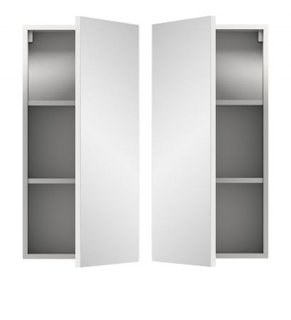 Badezimmer Spiegelschrank Larik in wei� 1-t�rig 38 x 77