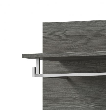 Garderobenpaneel Rumba in Rauchsilber grau Wandgarderobe 80 x 70 cm