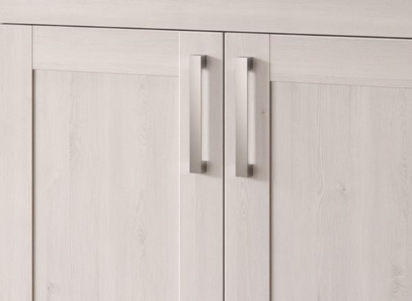 Garderobe Set 4-teilig Mirano in wei� L�rche und Eiche Artisan Landhaus Garderobenkombination 190 cm