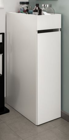 Badezimmer Kommode Flexy in wei� Anstellregal mit Apothekerauszug 29 x 101 cm