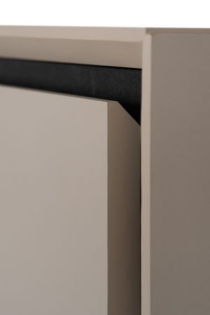 Kommode Brebbia in sand und schwarz Sideboard 90 cm, Soft-Close-Funktion