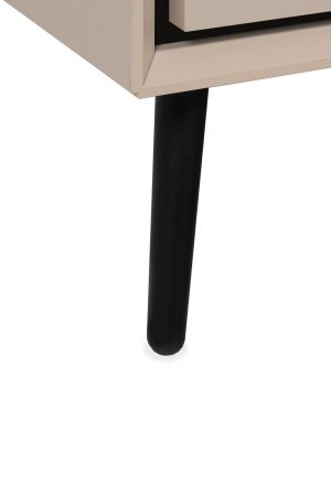 Kommode Brebbia in sand und schwarz Sideboard 90 cm, Soft-Close-Funktion