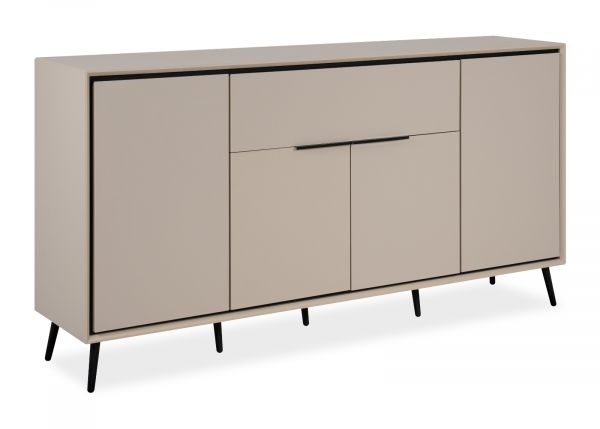 Sideboard Brebbia in sand und schwarz Kommode 175 cm, Soft-Close-Funktion