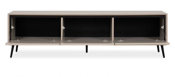 TV-Lowboard Brebbia in Sand mit Schwarz TV Unterteil 175 cm