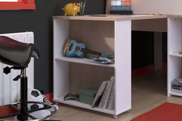 Parisot Kinder- und Jugendzimmer Lucas11 in wei� und Eiche Komplett-Set 2-teilig