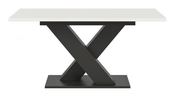 Esstisch Home-X in wei� und grau Tisch ausziehbar 150 - 190 cm