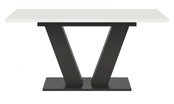 Esstisch Home-X in wei� und grau Tisch ausziehbar 150 - 190 cm