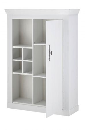 Kommode Fiastra in wei� Pinie Landhaus Highboard 105 x 146 cm, Soft-Close-Funktion
