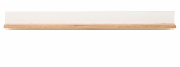 Wandboard Lavell in wei� matt und Evoke Eiche Wandregal 180 cm