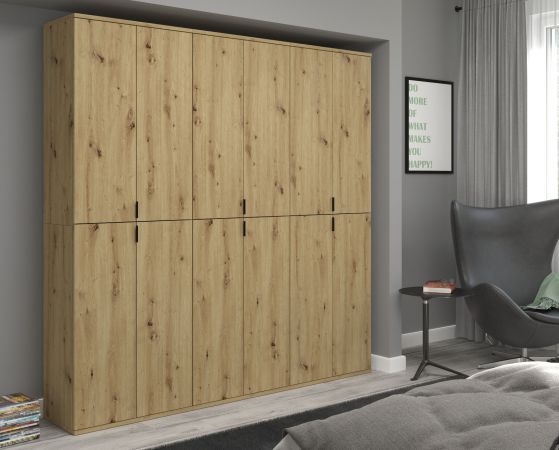 Garderobe und Kleiderschrank Line-Up in Artisan Eiche Mehrzweckschrank 183 x 193 cm