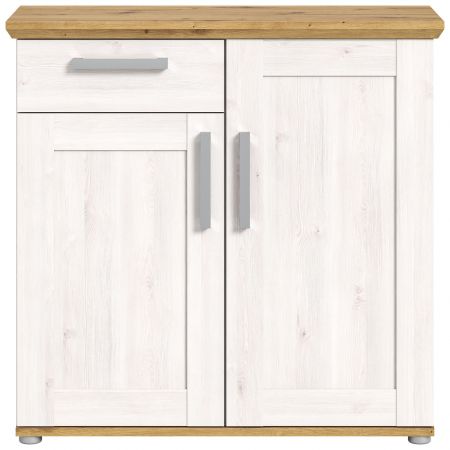 Kommode Mirano in wei� L�rche und Eiche Artisan Landhaus Sideboard 95 cm