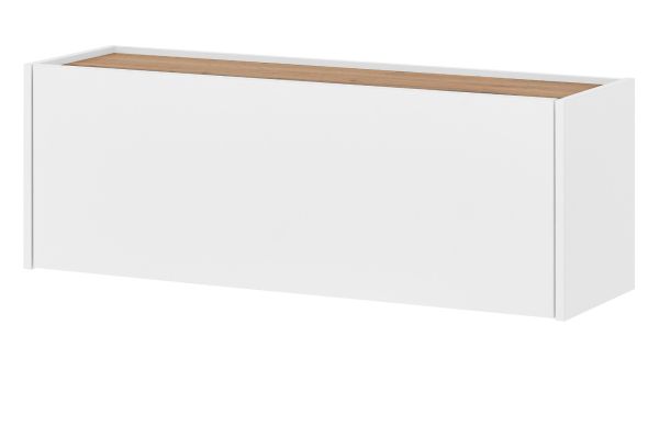 H�ngeschrank Center in wei� und Wotan Eiche Flurschrank h�ngend 100 cm