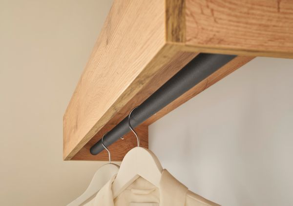 Garderobe Set 4-teilig Center in wei� und Wotan Eiche Garderobenkombination 170 x 200 cm
