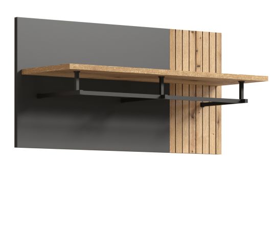 Garderobenpaneel Avila in grau und Evoke Eiche Wandgarderobe 80 x 40 cm