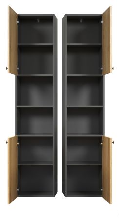 Badm�bel Set Feliz in Evoke Eiche und Grau, Badkombination 4-teilig 180 x 186 cm
